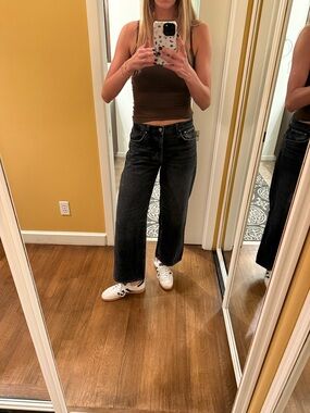 ANNIE BING Wide Leg Jeans in Black